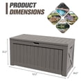 thumbnail image 7 of SONGMY 120 Gallon Resin Deck Box, Large Outdoor Storage Box Waterproof & Lockable for Garden, Patio, Pools (Light Brown), 7 of 7