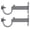 Satin Nickel, variant on MERIVILLE Adjustable Curtain Rod Brackets, Set of 2, Fits 1.25-Inch Drapery Rods, Gold