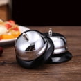 thumbnail image 2 of GOOHOCHY 2 Pcs Classic Stainless Steel Service Bell Restaurant Call Bell Reception Service Bell (Silver), 2 of 8