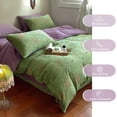 thumbnail image 3 of Green Flower Duvet Cover Set Twin, 3Pcs Yarn-Dyed Linen Cotton Jacquard Duvet Cover with 2 Pillowcases Garden Style Green  Bedding Set for Girls Women Without Comforter, 3 of 8