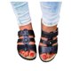 thumbnail image 5 of Bmisegm Ladies Summer Hollow Carved Flowers Large Size Slope with Thick Bottom Beach Flat Sandals Slippers Sandals Women Summer Black 7, 5 of 6