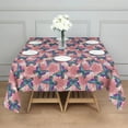 thumbnail image 3 of White Butterfly Red Blue Leaf Pattern Square Tablecloth,Waterproof Square Table Cover,Wipeable Spillproof Washable Table Cover for Home Kitchen Party Decor 52"x52"(132x132cm), 3 of 6