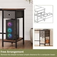 thumbnail image 6 of 48" Industrial Computer Desk with Storage Shelves & 2 Fabric Drawers , Home Office Desk Study Writing Desk,Black, 6 of 9