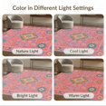 thumbnail image 7 of ODIKA 6'x9' Washable Area Rug Pink Vibrant Geometric and Floral Symmetry Elegant Borders with Central Motif for Family Room, Living Room, Master Bedroom, Non-Slip, Easy Care, 7 of 7