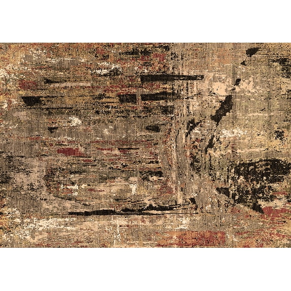 Ahgly Company Indoor Rectangle Oriental Brown Industrial Area Rugs, 2' x 4'