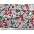 thumbnail image 3 of Soimoi Red Rayon Fabric Leopard & Wild Animal Skin Decor Fabric Printed BTY 56 Inch Wide, 3 of 3