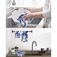 thumbnail image 5 of Navy Blue Octopus Coastal Dish Towels Set, Waffle Weave Kitchen Towels 4 Pieces, Nautical Summer Beach Ocean Microfiber Hair Face Bath Tea Towel Absorbent Quick Drying Cleaning Dish Cloths, 12"x12", 5 of 7