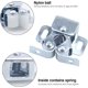 thumbnail image 3 of 12PCS Door Latches, Door Closers, Double Roller Latches for Furniture Swing Door, Latch Cabinet Door Double Roller Catch Cupboard Door Latch Catch (Si, 3 of 5