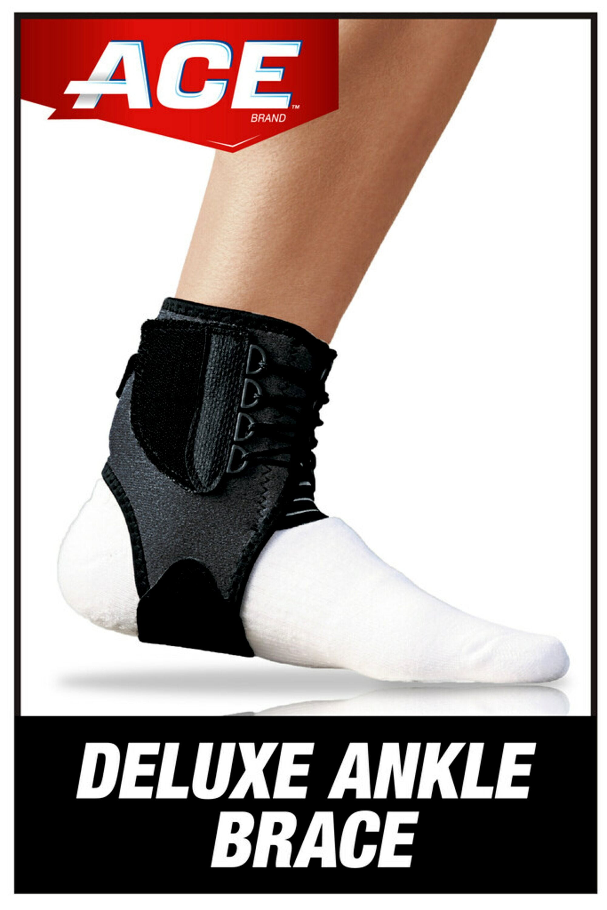 ACE Brand Deluxe Ankle Brace, Adjustable, Quick Lace Strapping System