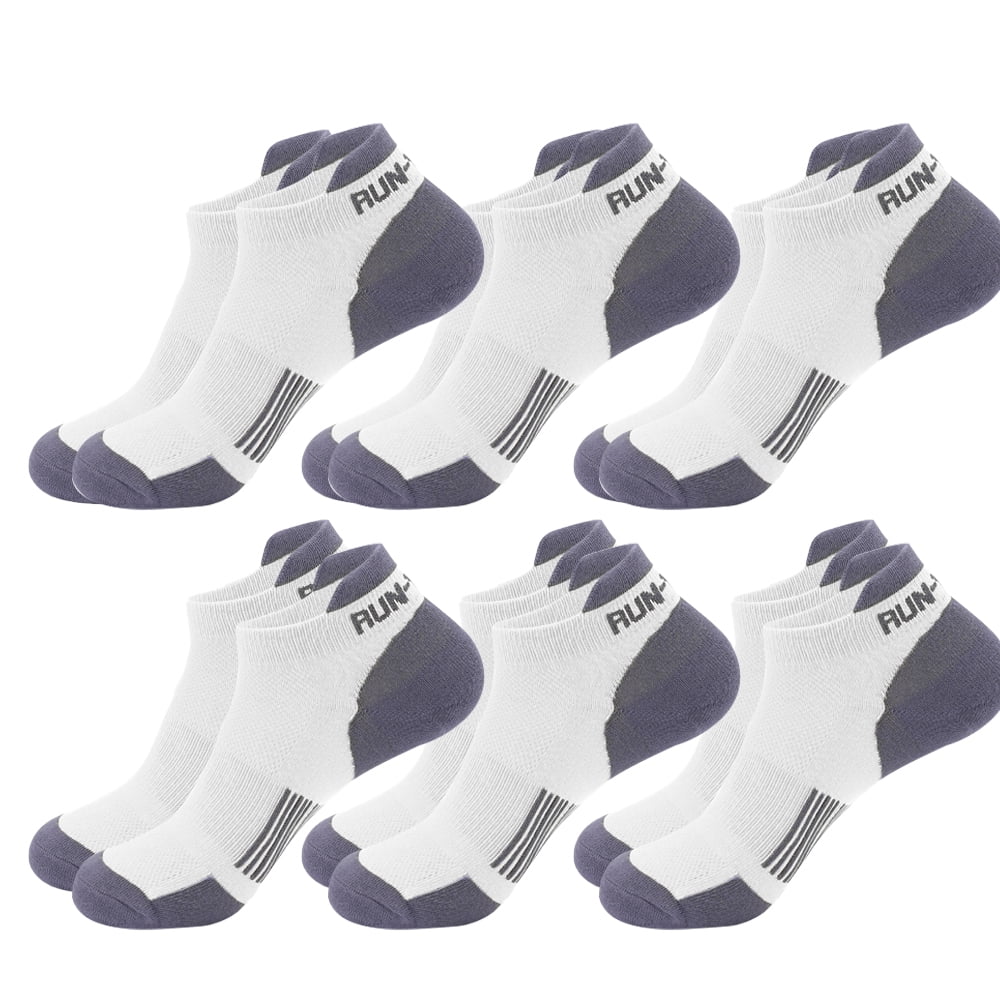 Cotton Socks for Men Low Cut, Max Cushion Thick Athletic Ankle Mens Sock for Hiking Running