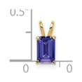 thumbnail image 2 of 14k 6x4mm Emerald-cut Tanzanite Pendant XP419T, 2 of 2
