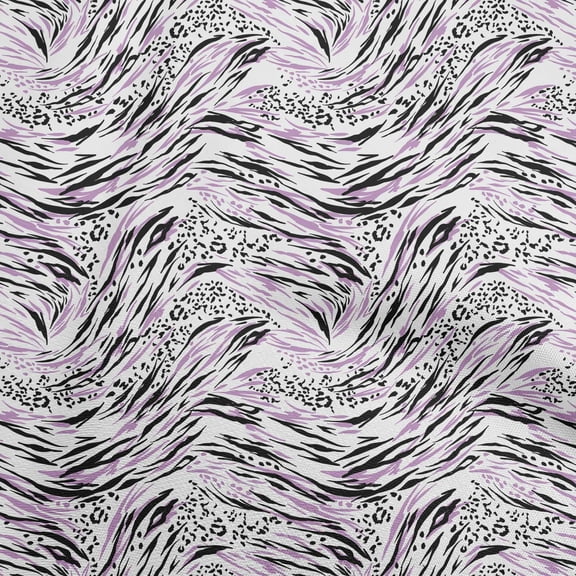 oneOone Georgette Viscose Amethyst Fabric Animal Skin Craft Projects Decor Fabric Printed By The Yard 42 Inch Wide