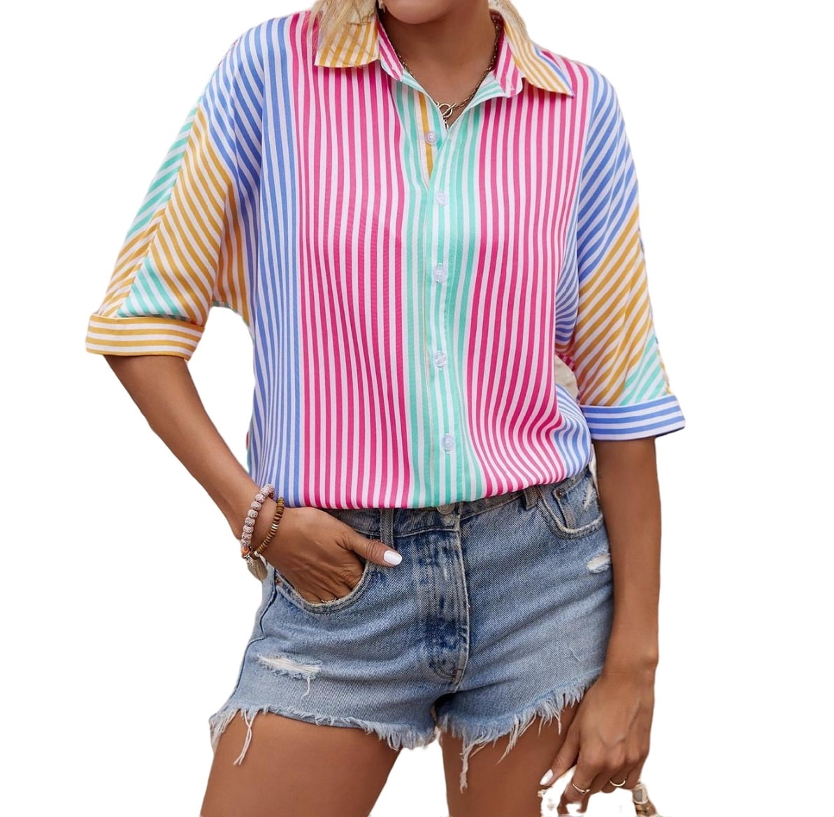 colour block blouses