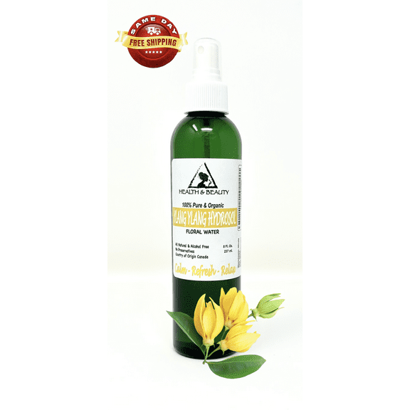 Ylang Ylang Hydrosol Organic Floral Water Pure Natural 8 oz