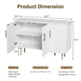 thumbnail image 6 of VEANERWOOD Sideboard Buffet Cabinet, 47.2" Storage Cabinet with Adjustable Shelves and Metal Leg, Kitchen Sideboard Buffet, 6 of 9
