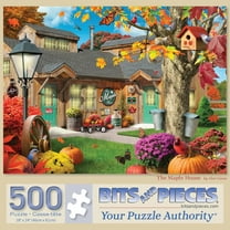 Bits and Pieces - 500 Piece Jigsaw Puzzle for Adults - 18" x 24" - The Maple House - 500 pc Colorful Fall Autumn