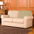 thumbnail image 5 of Subrtex Stretch Back Cushion Cover Check Plaid Couch Backrest Slipcover (T-Right, Khaki), 5 of 7