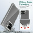 thumbnail image 3 of Feishell Clear Case for Google Pixel 9 Pro Fold,Shock Absorption Non-Yellowing Transparent 2-in-1 Acrylic Back TPU Bumper Double Protection Slim Hybird Phone Case For Google Pixel 9 Pro Fold,Clear, 3 of 5