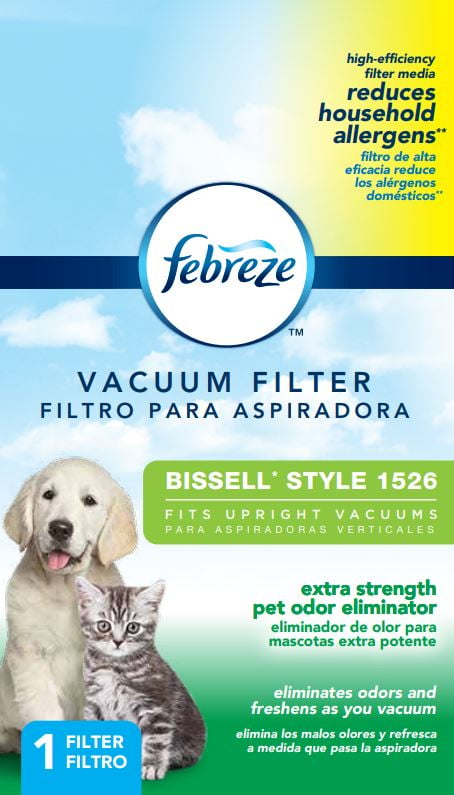 Febreze Pet Odor Eliminator BISSELL Style 1526 Replacement Vacuum Filter, 1 Pack, 15263