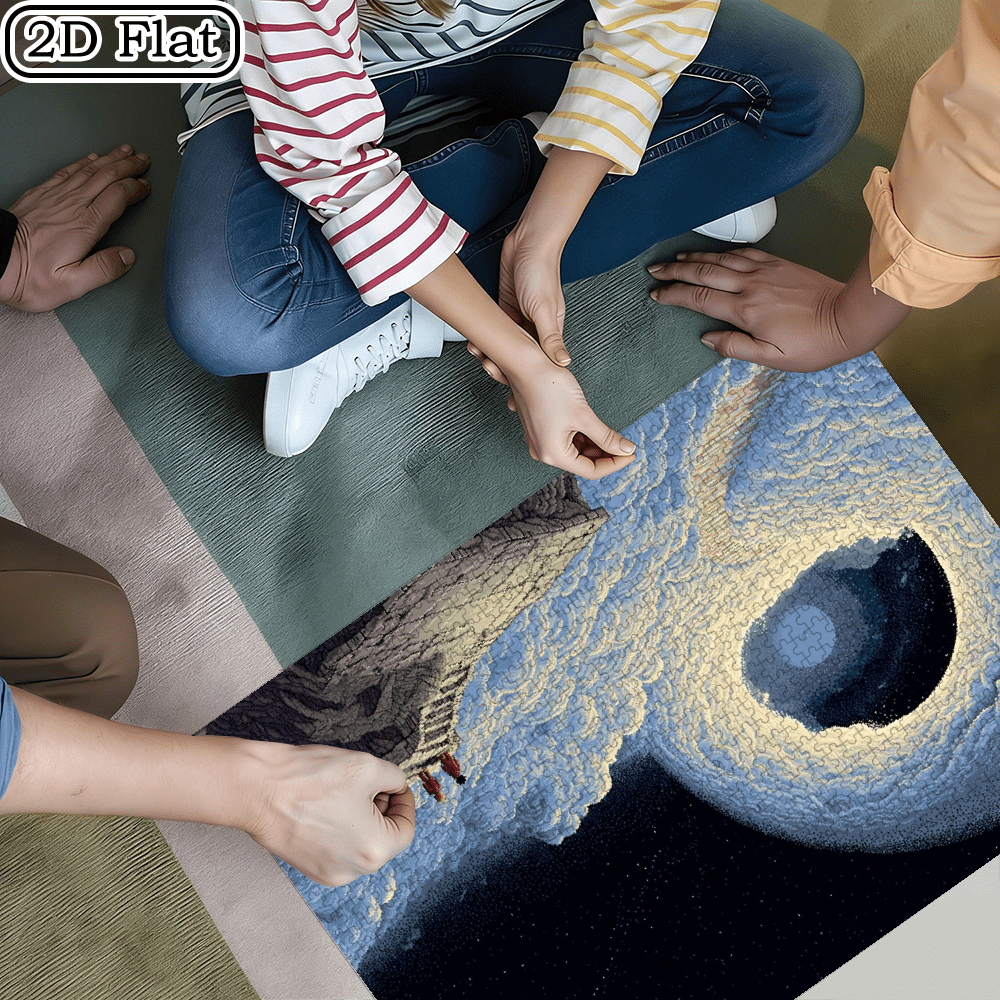 A Box of (1000pcs) Puzzles, with dreame scence Design, Challenging, Suitable, Family Entertainment. 29.4*19.6 in