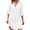 White, variant on Dresses for Women Casual Roll-Up 3/4 Sleeve Button Down Mini Tunic Dress V Neck Loose Fit Dress for Everyday Wear (White,XL)