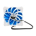 thumbnail image 4 of 140x140x25mm / Mixed blue blade design with white frame / 4pin fan with PWM/ PCF bearing, 4 of 6