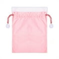 thumbnail image 5 of 2 Pieces Christmas Velvet Santa Bags with Drawstring in 2 Size Large Christmas Bags Santa Gift Sacks for Xmas Playing Present Toy(Pink), 5 of 6
