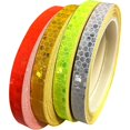 thumbnail image 1 of Cinta reflectante, 4 piezas 10 mm × 8 m Cinta reflectante Cinta impermeable, Advertencia de seguridad Adhesivo reflector de visibilidad (Rojo, Verde, Amarillo, Blanco), 1 of 5