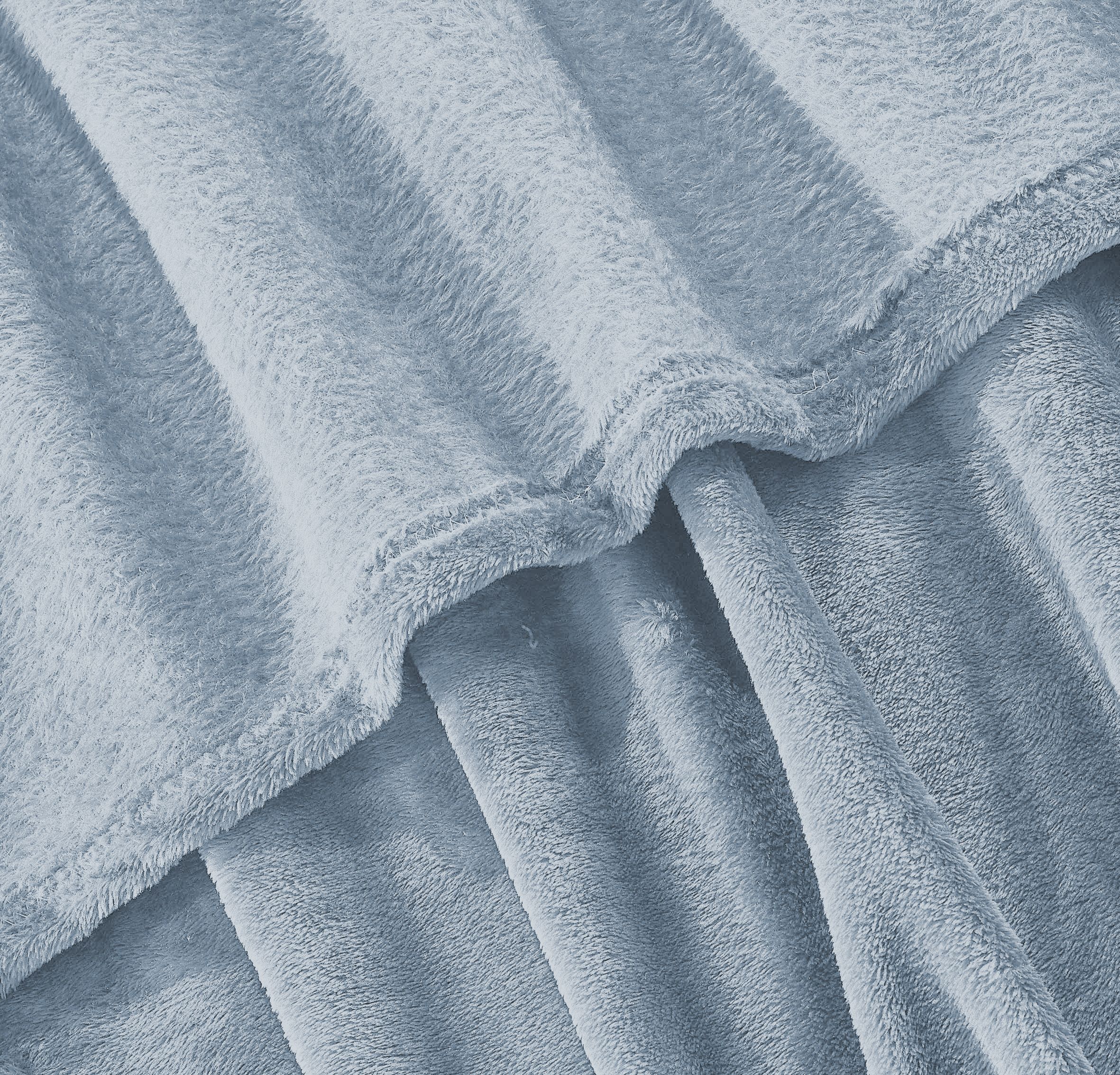 Harper Lane Velvet Plush Blanket Light Blue Full/Queen