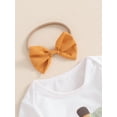 thumbnail image 4 of ZINTAOZT Newborn Baby Girls Halloween Skirt Outfits Letter Pumpkin Long Sleeve Romper Tutu Tulle Skirt Headband Sets, 4 of 8