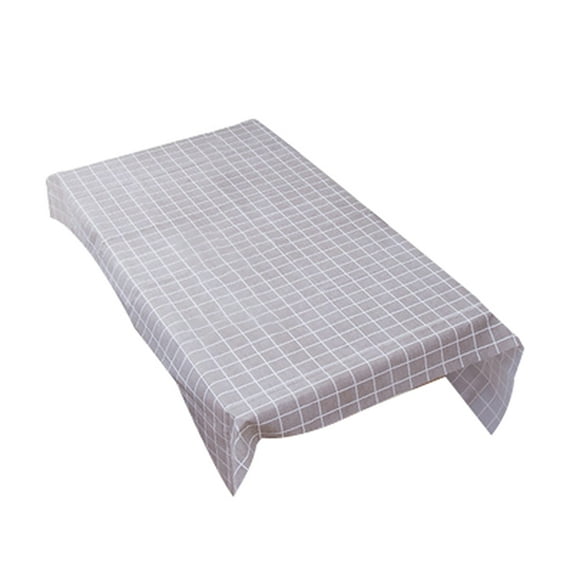 HEVIRGO Plaid Pattern Kitchen Table Cover Waterproof Heat Resistant Tablecloth Decor Flannel