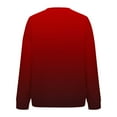 thumbnail image 4 of DAFPZW Sweatshirt for Womens Fashion Casual Crew Neck Long Sleeve Pullover Fall Ombre Print Ladies Oversized Tops, 4 of 5