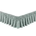 thumbnail image 4 of Solid Color Bedding Elastic Bed Apron Dust Proof Bedspread Non-Slip Bed Skirt *Grey, 4 of 8