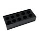 thumbnail image 3 of Jarrón de flores rectangular de acrílico negro largo para oficina y sala de estar 25x10x6.5cm 10 Agujero, 3 of 9