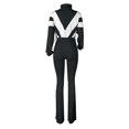 thumbnail image 5 of Unir Women Casual 2 Piece Sweatsuit, Brushed Polyester Color Block Zip Crop Top & Stretch Slim Jogger Pants Comfort Daily Outfit S-XXL True To Size, 5 of 5