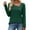 Army Green, variant on Women'S Casual Tops Solid Color Oblique Neck Button Fashionable Loose Long-Sleeved T-Shirt Top Square Neck Button Blouses Outfits Fall Clos