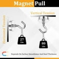 thumbnail image 2 of Heavy Duty Magnetic Hooks,80 LBS Strong Neodymium Magnet Hook for Home, Kitchen, Workplace, Office and Garage, 25mm(0.98inch) in Diameter - Pack of 12, 2 of 7