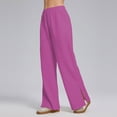 thumbnail image 4 of Gubotare Sweatpants for Women Womens Wide Leg Fleece Lined Sweatpants Winter Lounge Travel Pants Fall Clothes With Pockets (Hot Pink,XL), 4 of 5