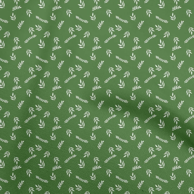 oneOone Viscose Chiffon Green Fabric Leaves Sewing Material Print Fabric By The Yard 42 Inch Wide