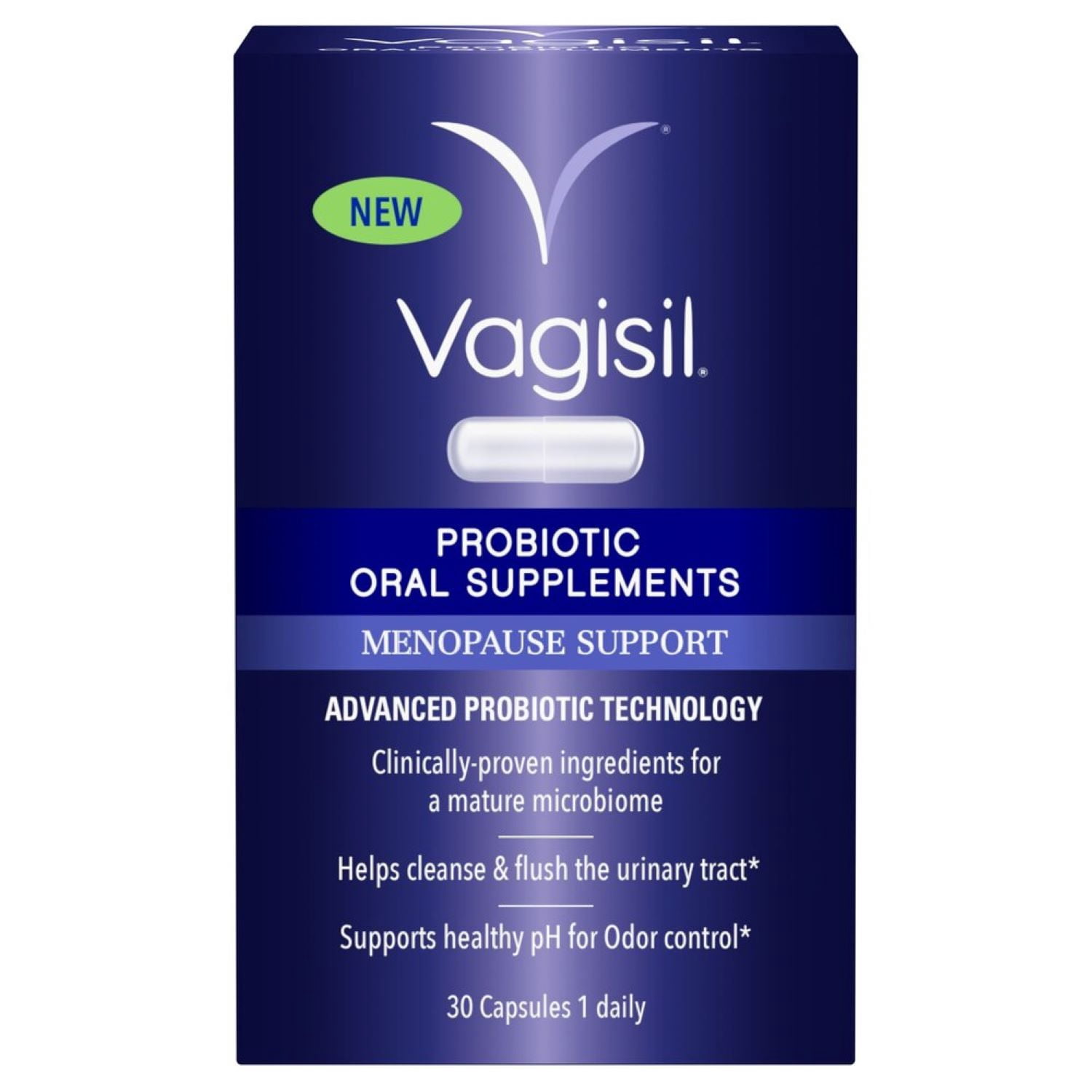 Vagisil Menopause Support Probiotic Oral Supplements, 30 Count
