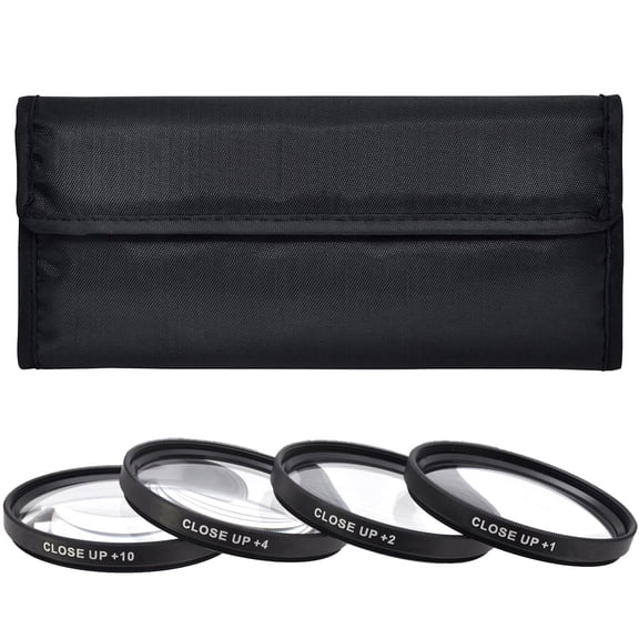 Acuvar 55mm Close-Up Filter Kit ( 1  2  4  10) Macro Lens Set for DSLR Cameras