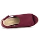 thumbnail image 4 of Sandalias De Cuña Tacón De Plataforma Alpargata Para Mujer Borgoña 35, 4 of 6
