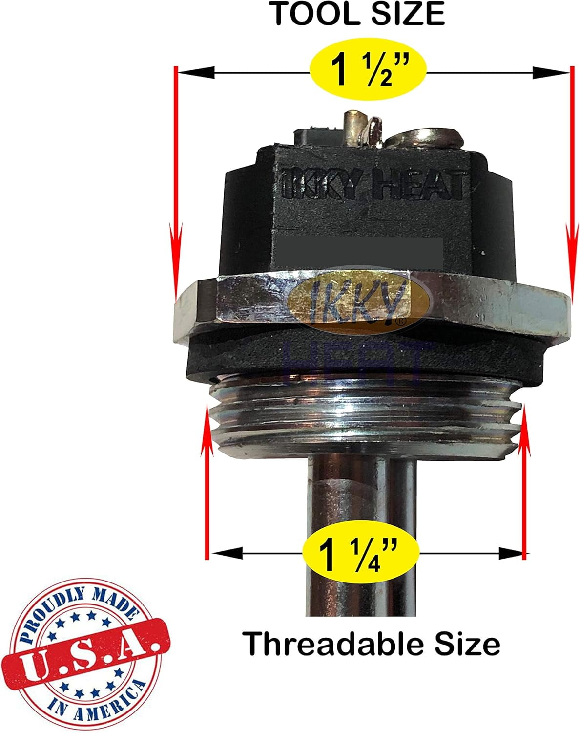IKKY Qiezn Heating Element HE9K240VS - 9000 Watts, Silver, Gasket O-Ring Included — Residential Use, Standard Application