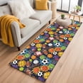 thumbnail image 2 of Sports Theme Runner Rugs 2x6 ft Basketball Rugby Baseball Football Washable Hallway Rugs Non-Slip Floor Mats Absorbent Carpet Bedside Runners for Bedroom Kitchen Bathroom Laundry Room, 2 of 9
