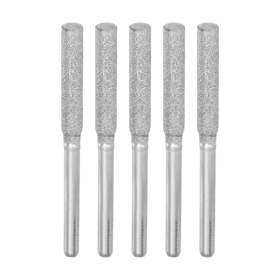 Uxcell 5 Packs Diamond Chainsaw Sharpener Bits 5/32" 4mm Cylinder Head Electric Chain Saw Grinder