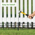 thumbnail image 4 of EastVita 15 Panels 8ftL x24inH Decorative Garden Fence Animal Barrier FenceT Shape Flower Bed Fencing BarrierBlackFrog Pattern, 4 of 6