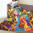 thumbnail image 6 of Cauagu Colorful Giraffes with Drinks Pattern Flannel Bed Blankets,Fleece Blanket Comfortable Air Conditioning Blanket for Sofa Bed Travel Couch & Living Room -50"x40", 6 of 8