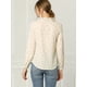 thumbnail image 5 of Allegra K Blusa Floral De Manga Larga Con Lunares Y Escote Con Volantes Para Mujer Beige L, 5 of 6