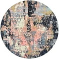 thumbnail image 1 of Ahgly Company Machine Washable Indoor Round Industrial Modern Gray Area Rugs, 7' Round, 1 of 7