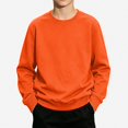 thumbnail image 2 of DJDLJWCJ Boys Long Sleeve Sweatshirt Solid Color Crewneck Pullover Boys Stretch Soft Lightweight Sweatshirts Orange Size 3T, 2 of 7